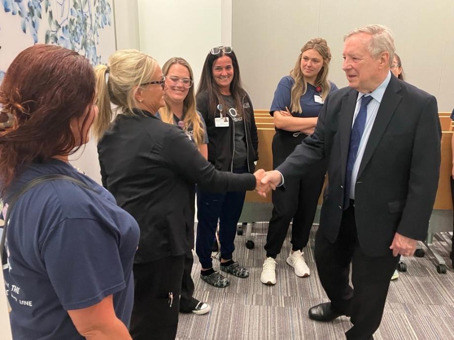 DURBIN TOURS SITE OF OSF HEALTHCARE’S OUTPATIENT DENTAL CLINIC IN PEORIA